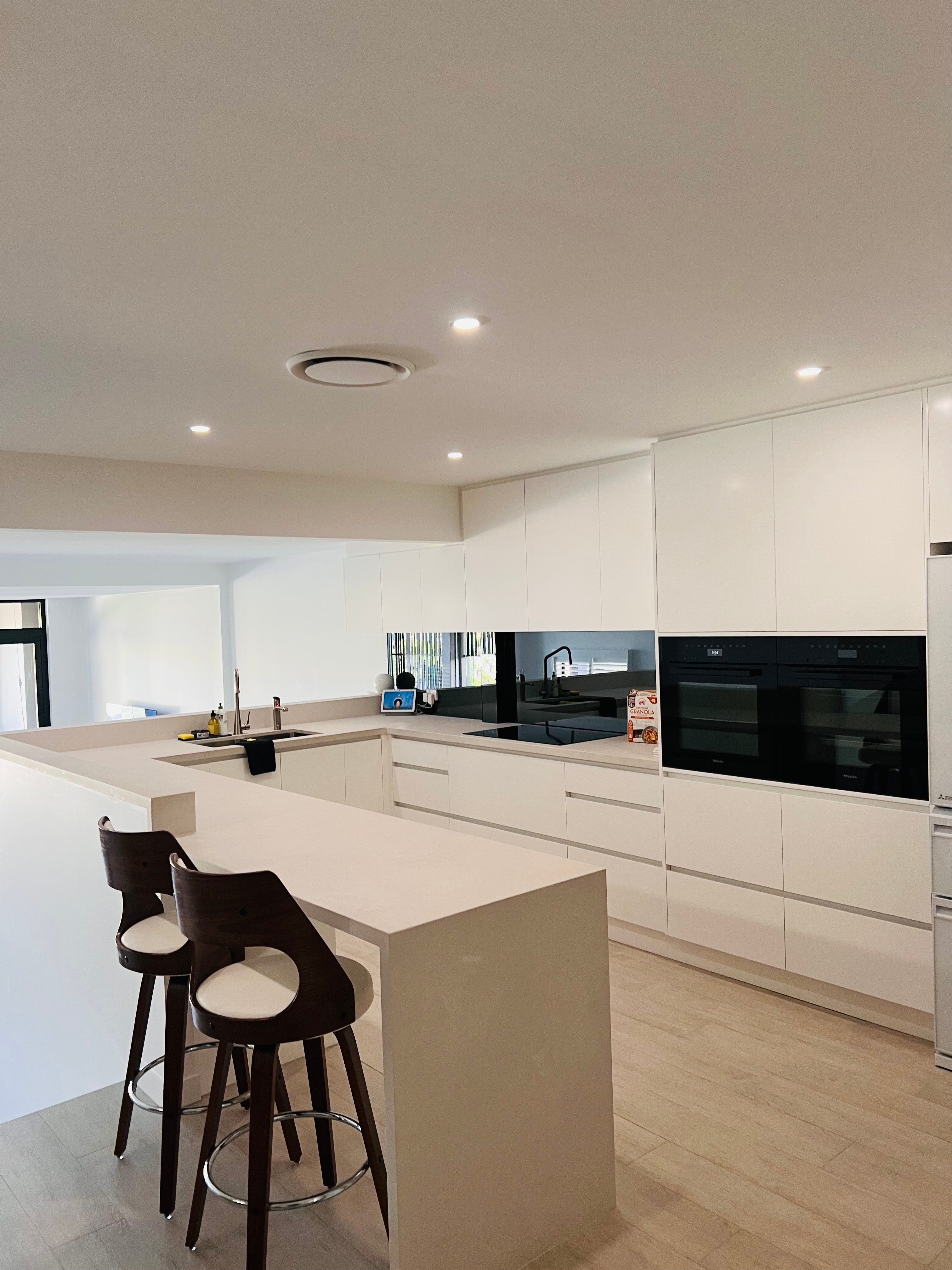 Modern kitchen lighting installed by DY Electrical Services